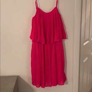 Pleated pink dress